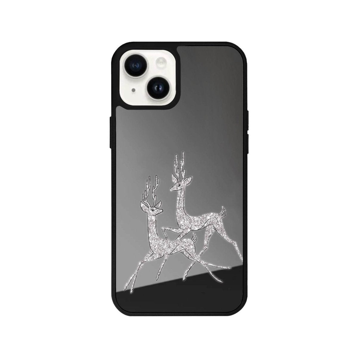 iPhone 13 Disco Deers Mirror Aynalı Telefon Kılıfı Antrasit - SUMTHINCS