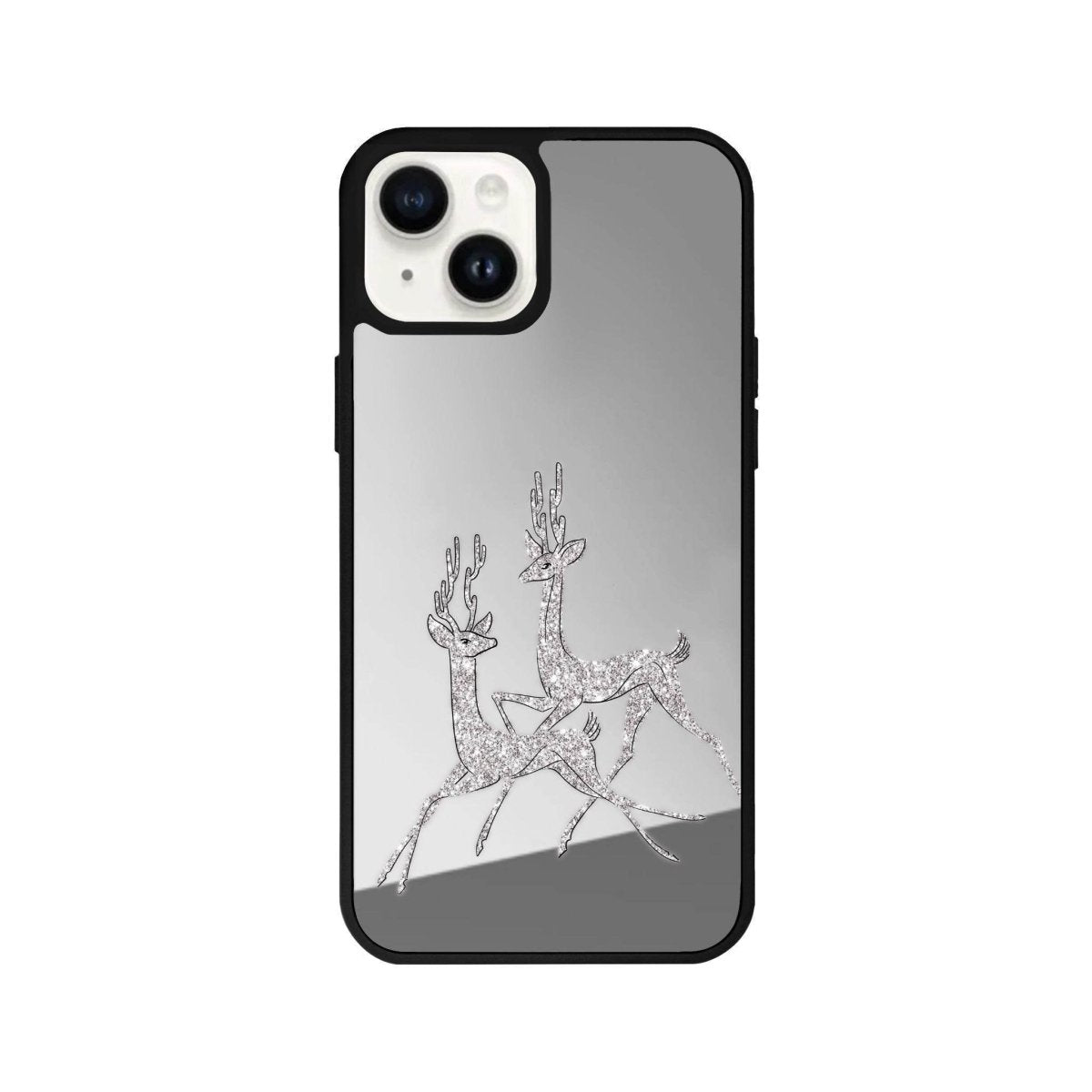 iPhone 13 Disco Deers Mirror Aynalı Telefon Kılıfı Gümüş - SUMTHINCS