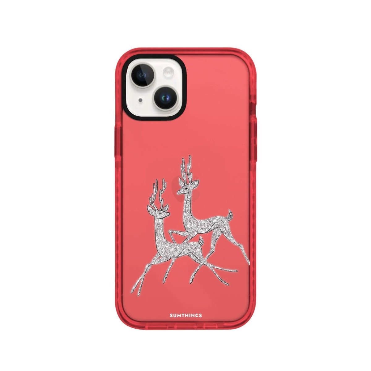 iPhone 13 Disco Deers Procase Şeffaf Telefon Kılıfı Kırmızı - SUMTHINCS