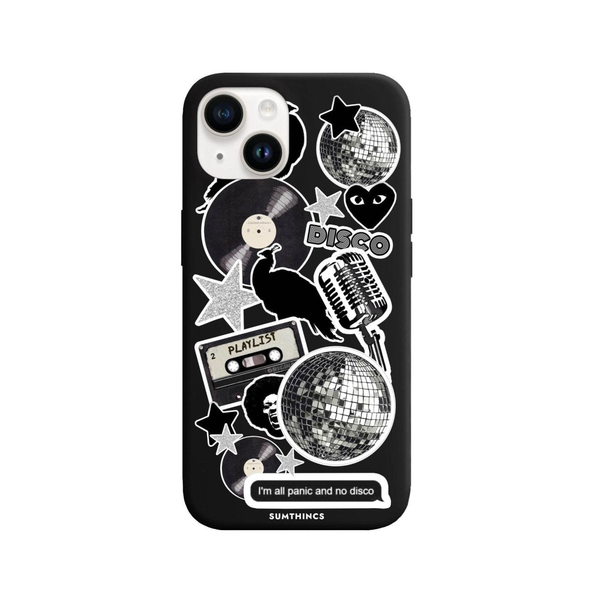 iPhone 13 Disco Stickers Premium Telefon Kılıfı Siyah - SUMTHINCS