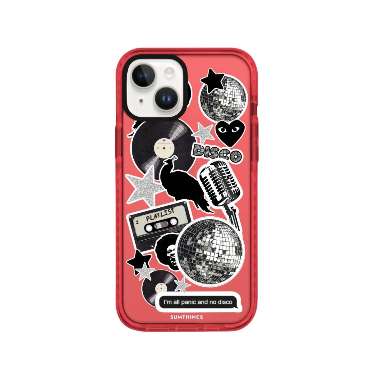 iPhone 13 Disco Stickers Procase Şeffaf Telefon Kılıfı - SUMTHINCS