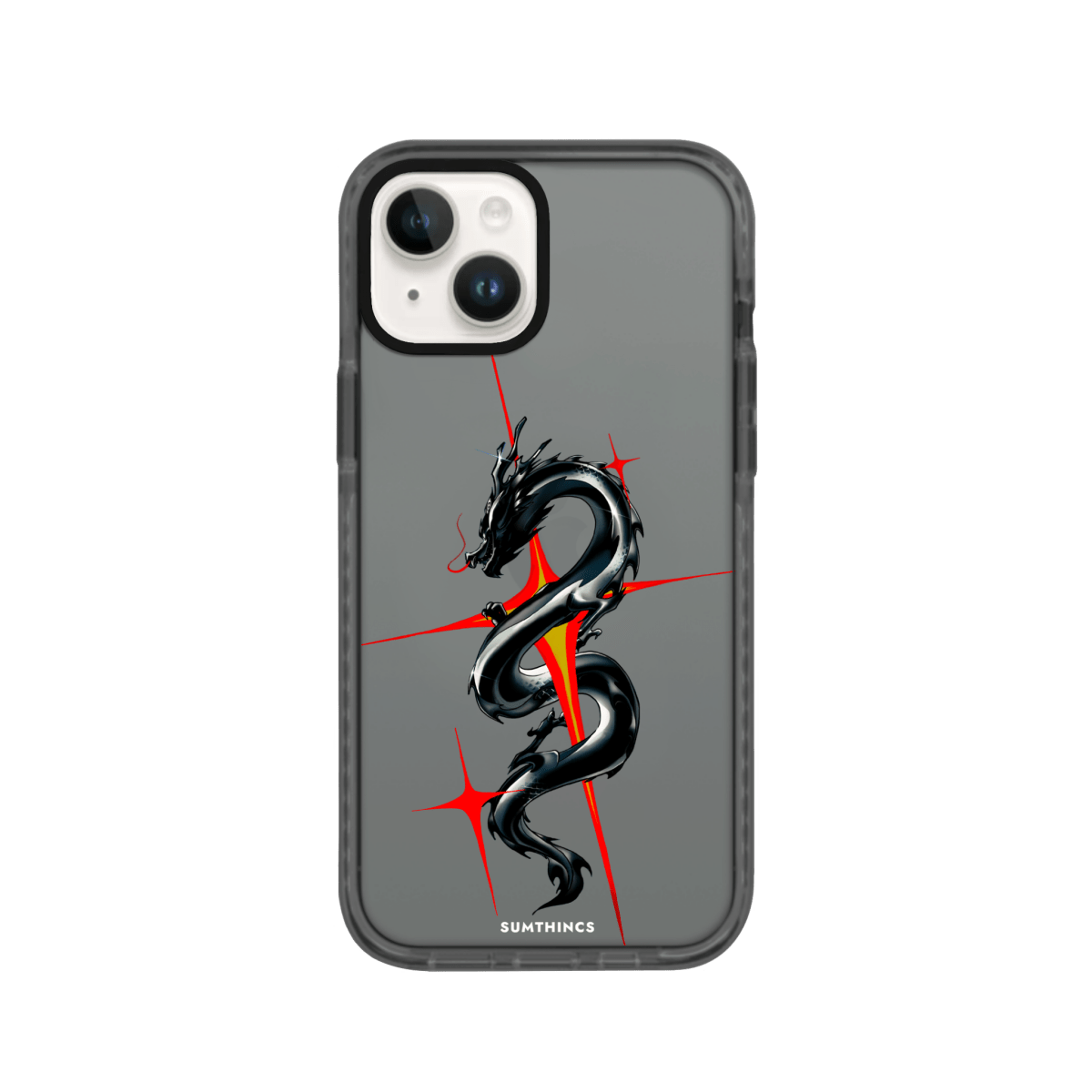 iPhone 13 Dragonflare Procase Şeffaf Telefon Kılıfı Antrasit - SUMTHINCS