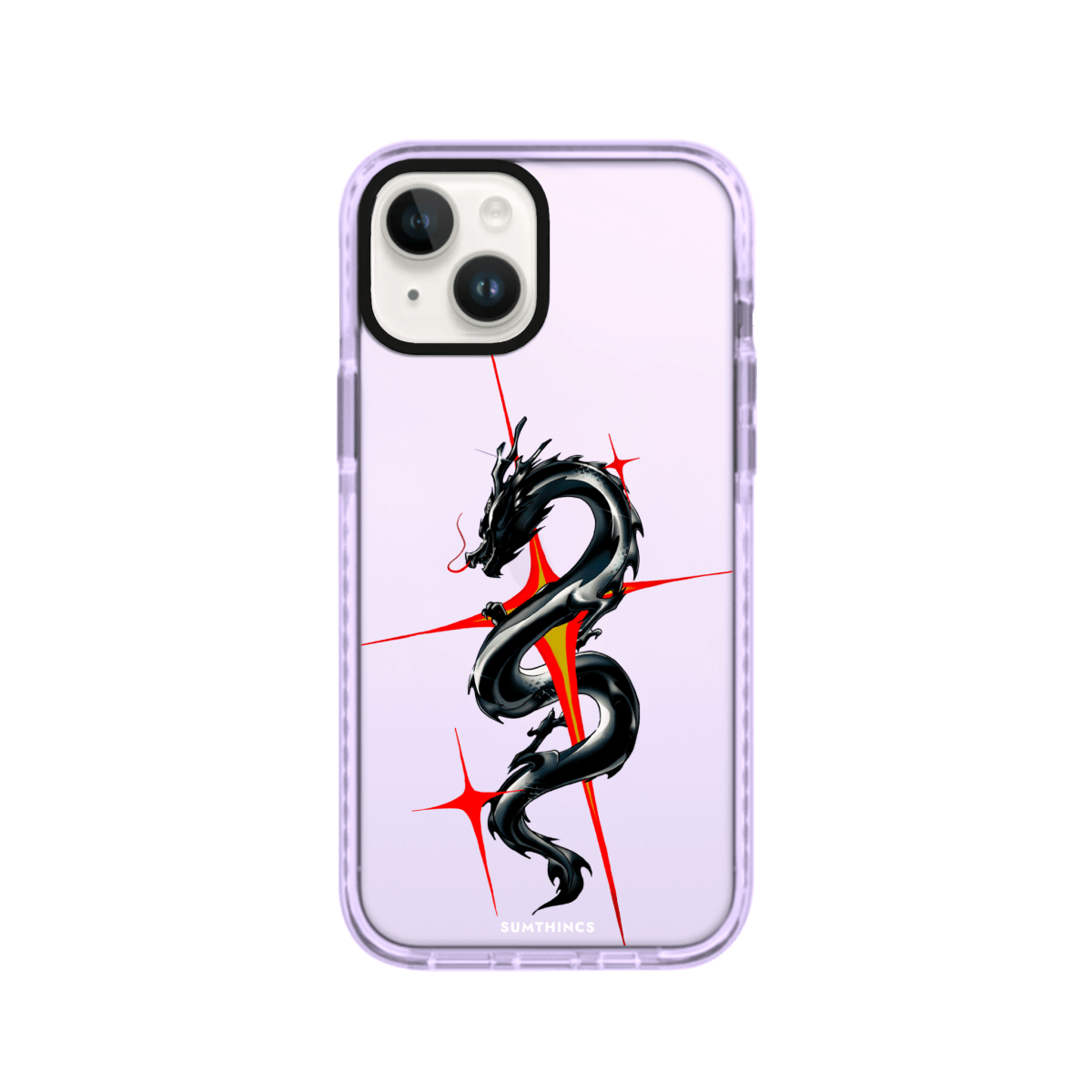 iPhone 13 Dragonflare Procase Şeffaf Telefon Kılıfı Lila - SUMTHINCS