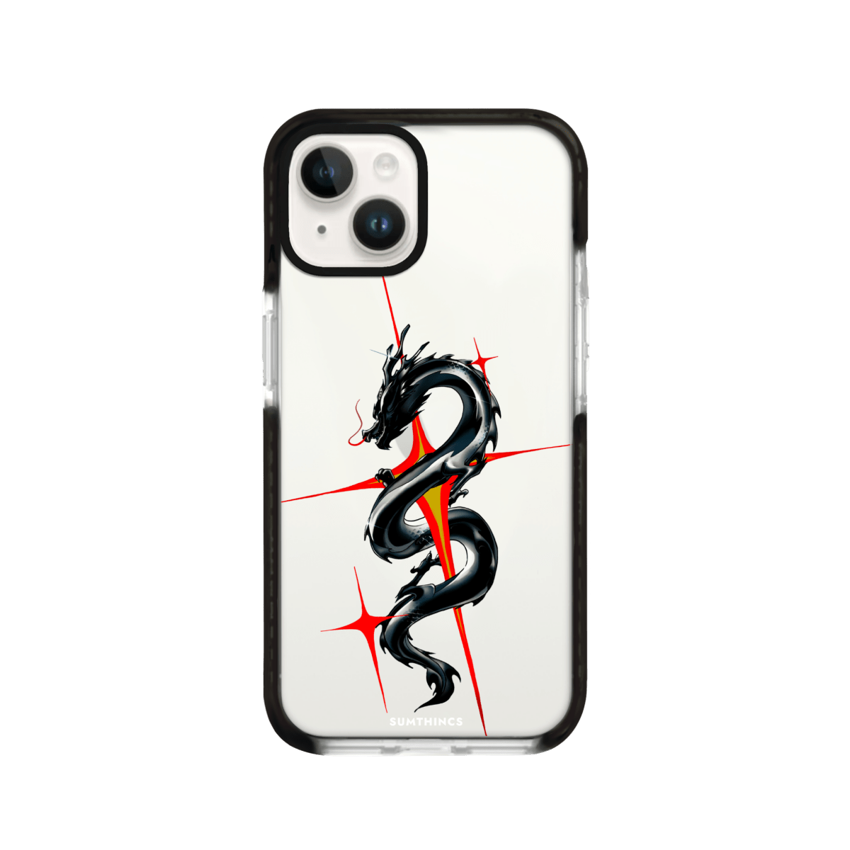 iPhone 13 Dragonflare Procase Şeffaf Telefon Kılıfı Siyah Şeffaf - SUMTHINCS