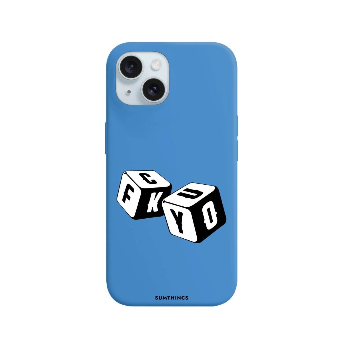 iPhone 13 Fck You Premium Telefon Kılıfı Mavi - SUMTHINCS