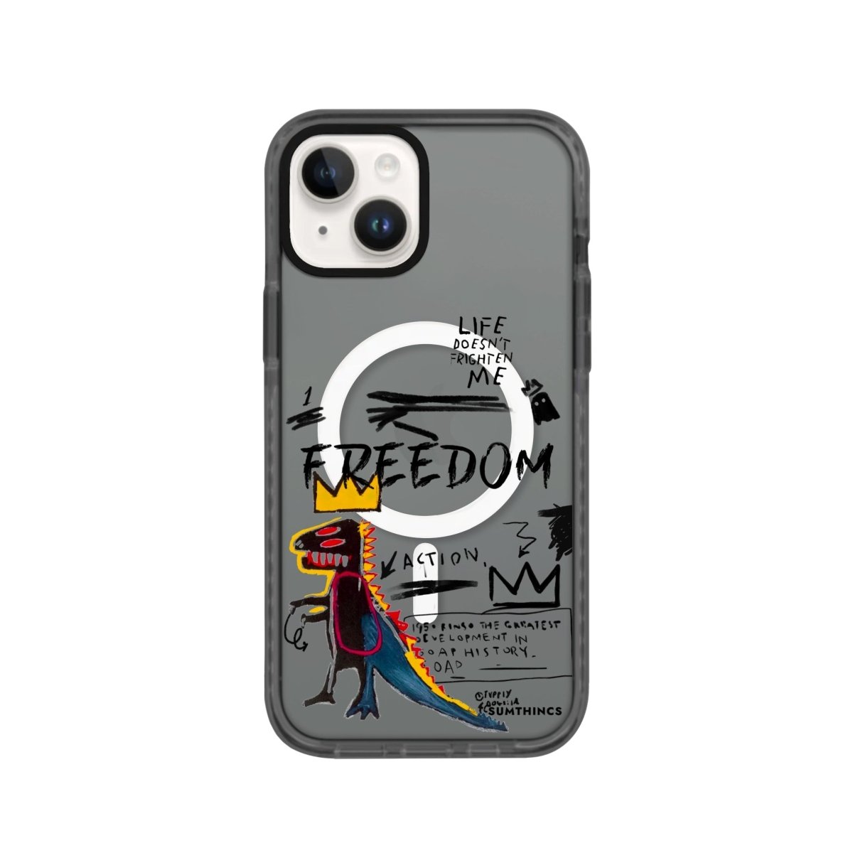 iPhone 13 Freedom Magsafe Procase Şeffaf Telefon Kılıfı Antrasit - SUMTHINCS