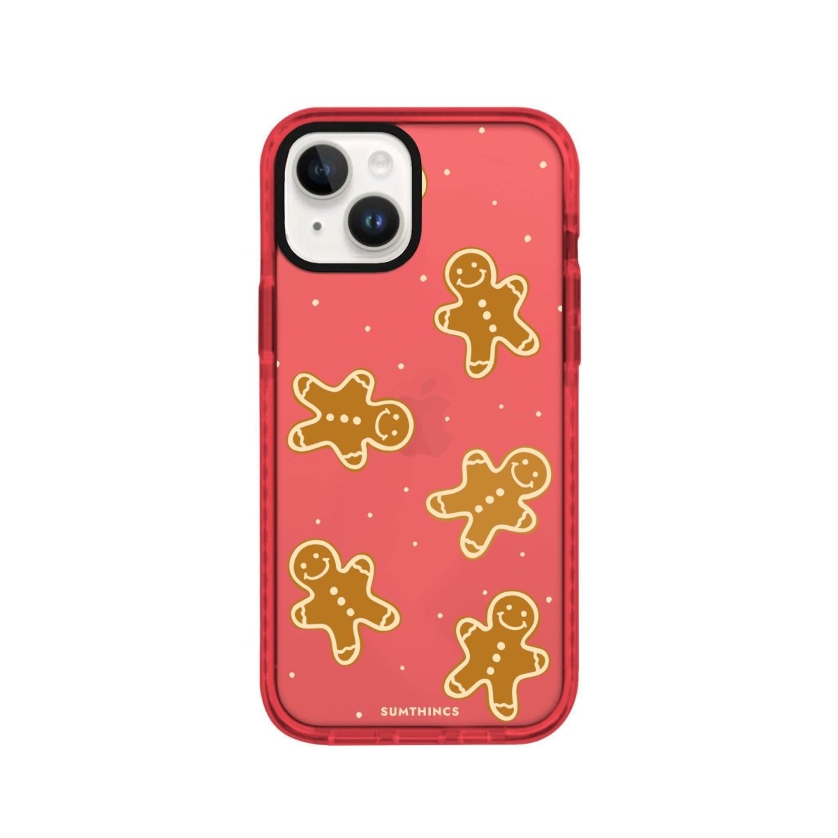 iPhone 13 Gingerbread Man Procase Şeffaf Telefon Kılıfı Kırmızı - SUMTHINCS