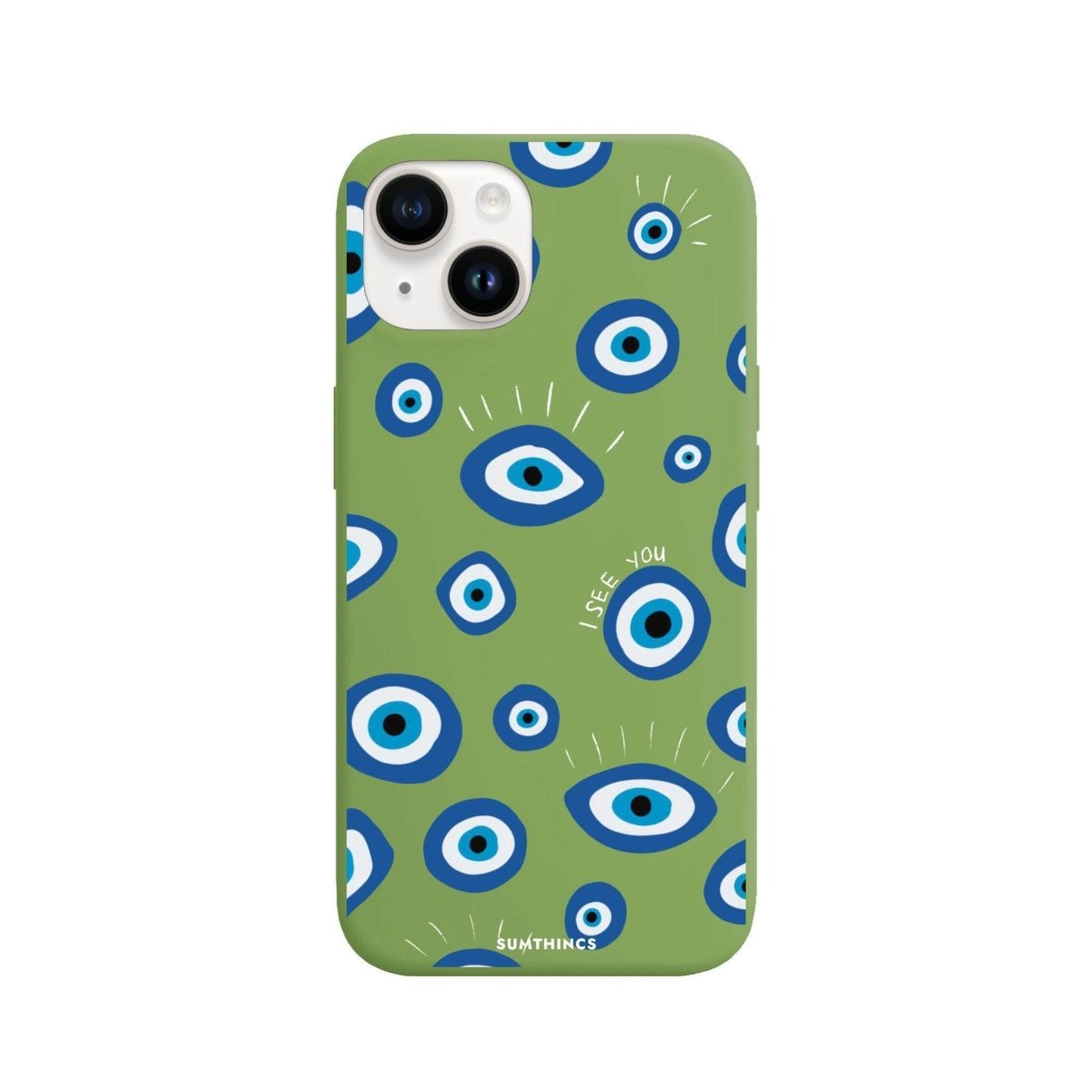 iPhone 13 I See You Premium Telefon Kılıfı Fıstık Yeşili - SUMTHINCS