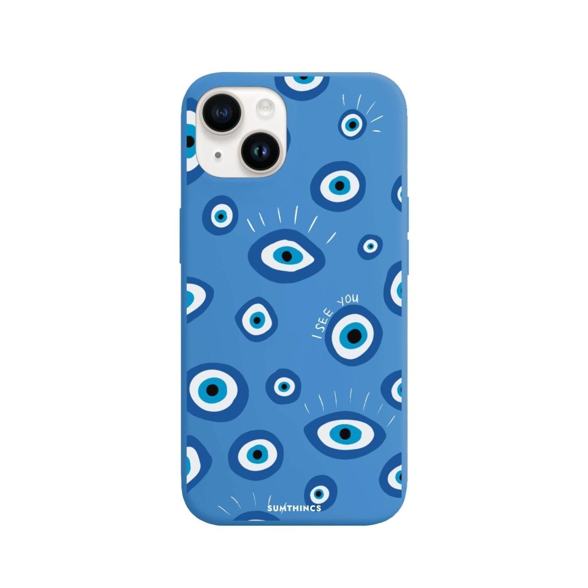 iPhone 13 I See You Premium Telefon Kılıfı Mavi - SUMTHINCS
