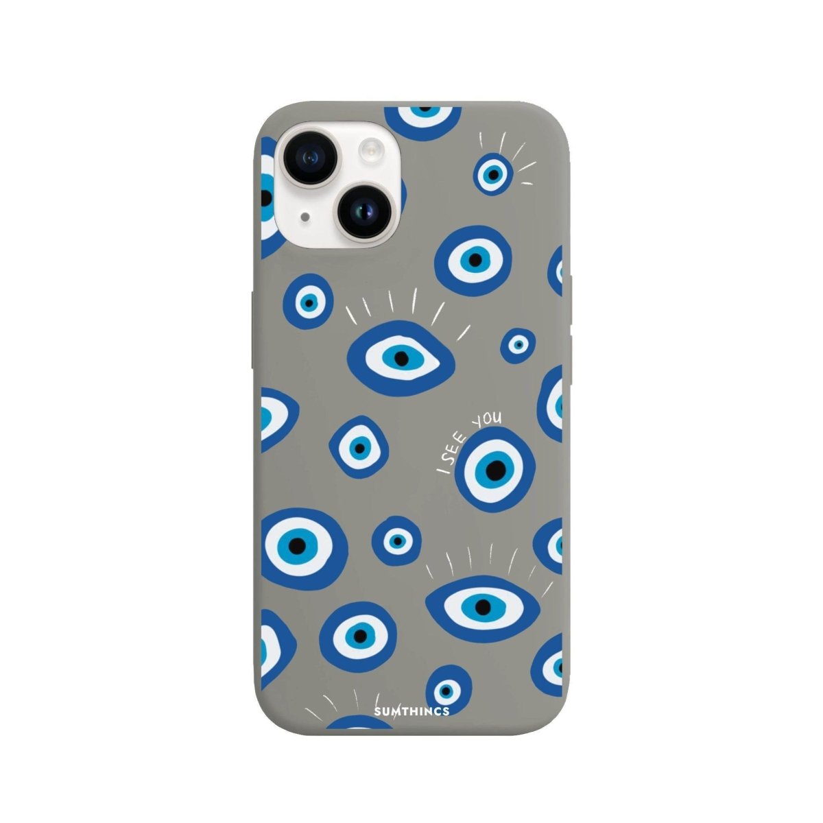 iPhone 13 I See You Premium Telefon Kılıfı Gri - SUMTHINCS