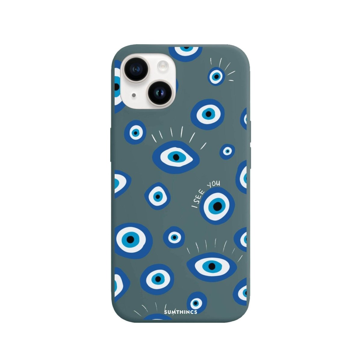 iPhone 13 I See You Premium Telefon Kılıfı Kaktüs Yeşili - SUMTHINCS