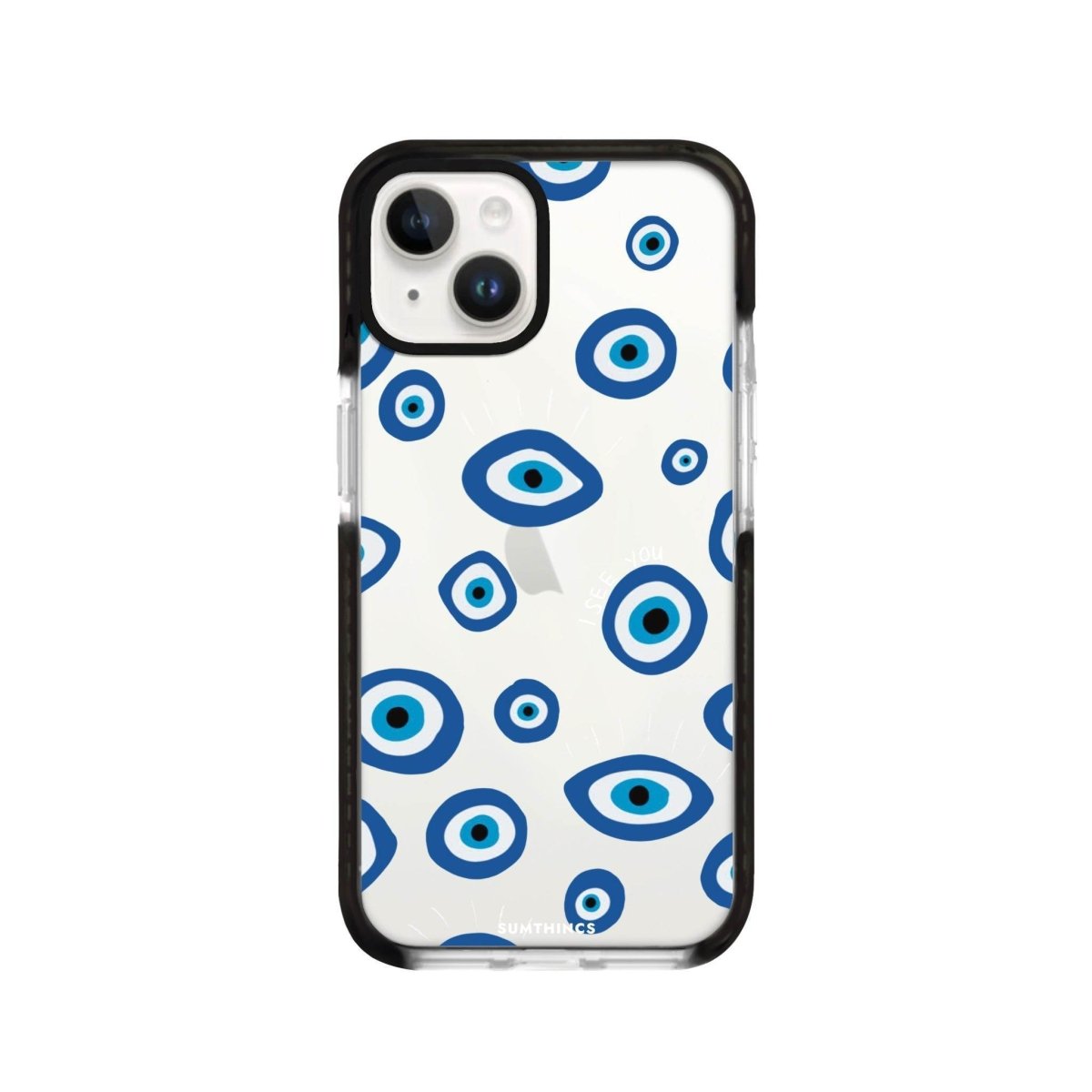 iPhone 13 I See You Procase Şeffaf Telefon Kılıfı Siyah Şeffaf - SUMTHINCS
