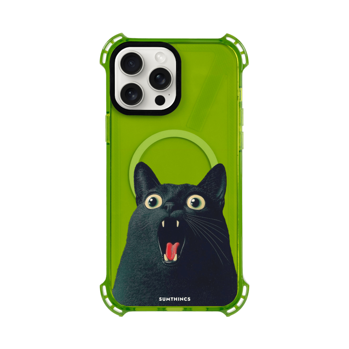 iPhone 13 Meoww Bumper Magsafe Telefon Kılıfı Yeşil - SUMTHINCS