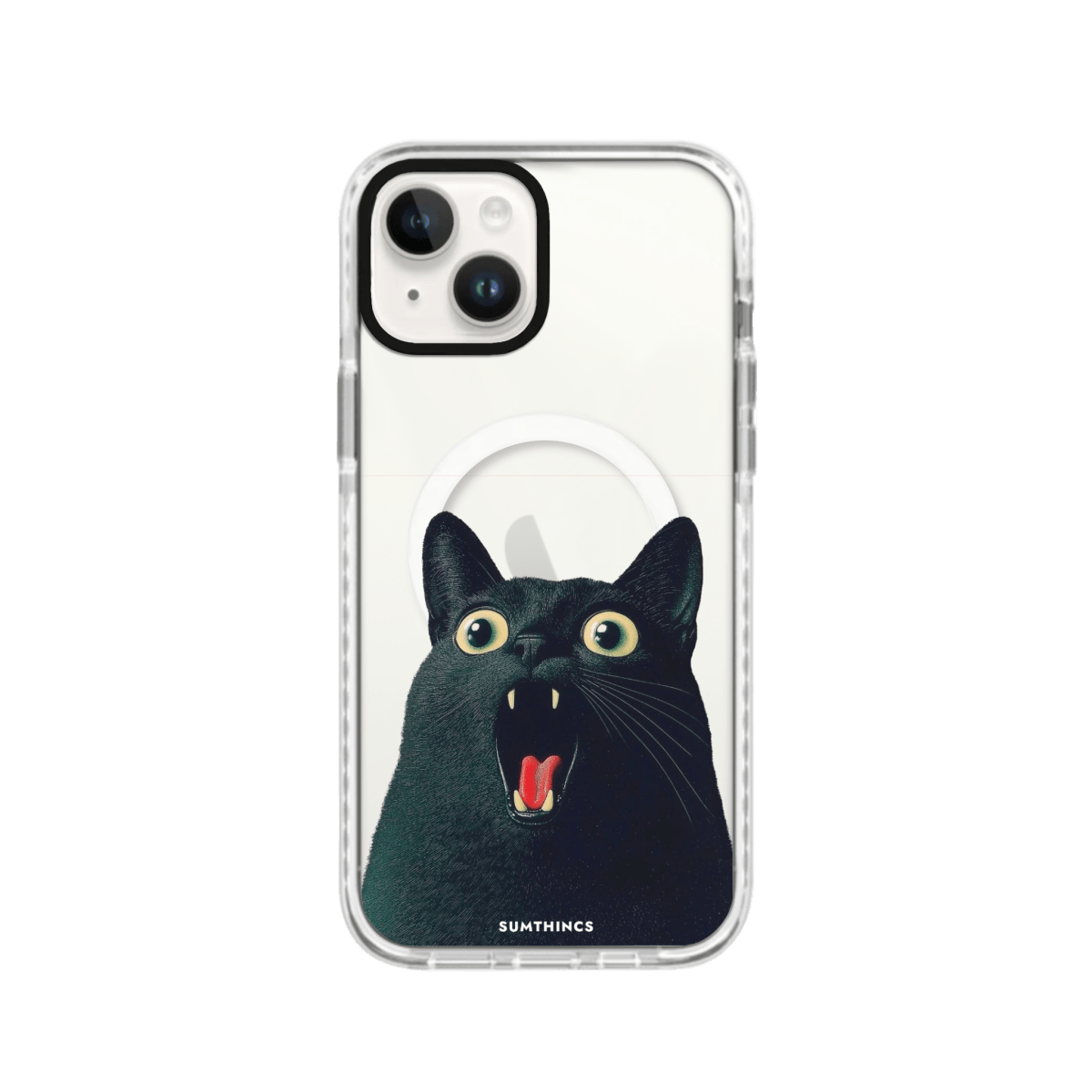 iPhone 13 Meoww Magsafe Procase Telefon Kılıfı Beyaz Şeffaf - SUMTHINCS