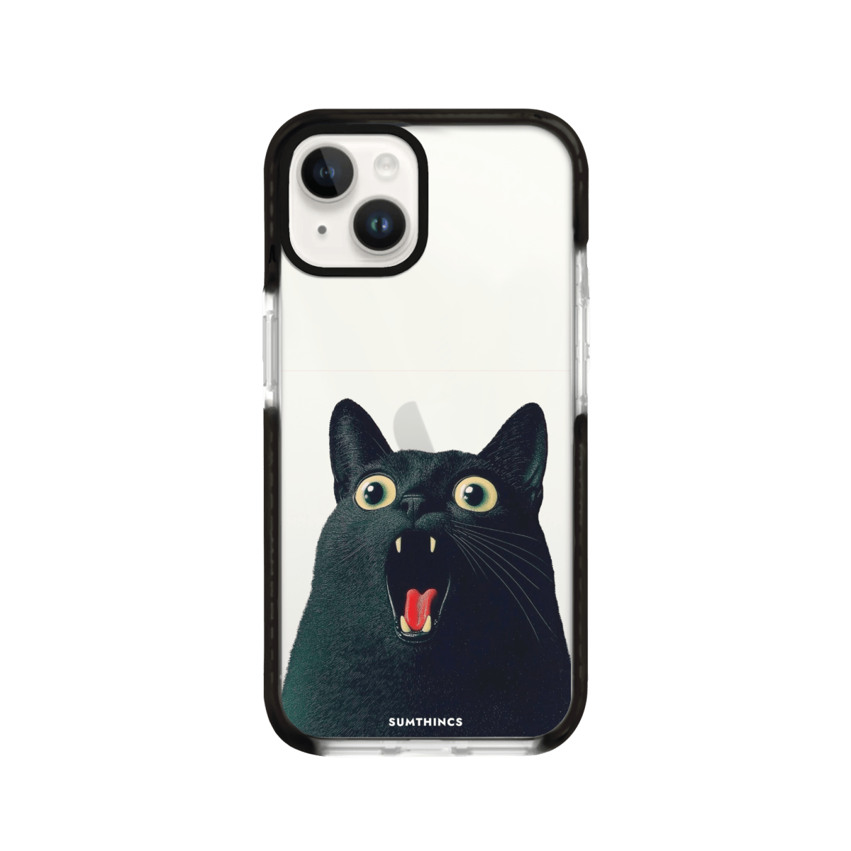iPhone 13 Meoww Procase Telefon Kılıfı Siyah Şeffaf - SUMTHINCS