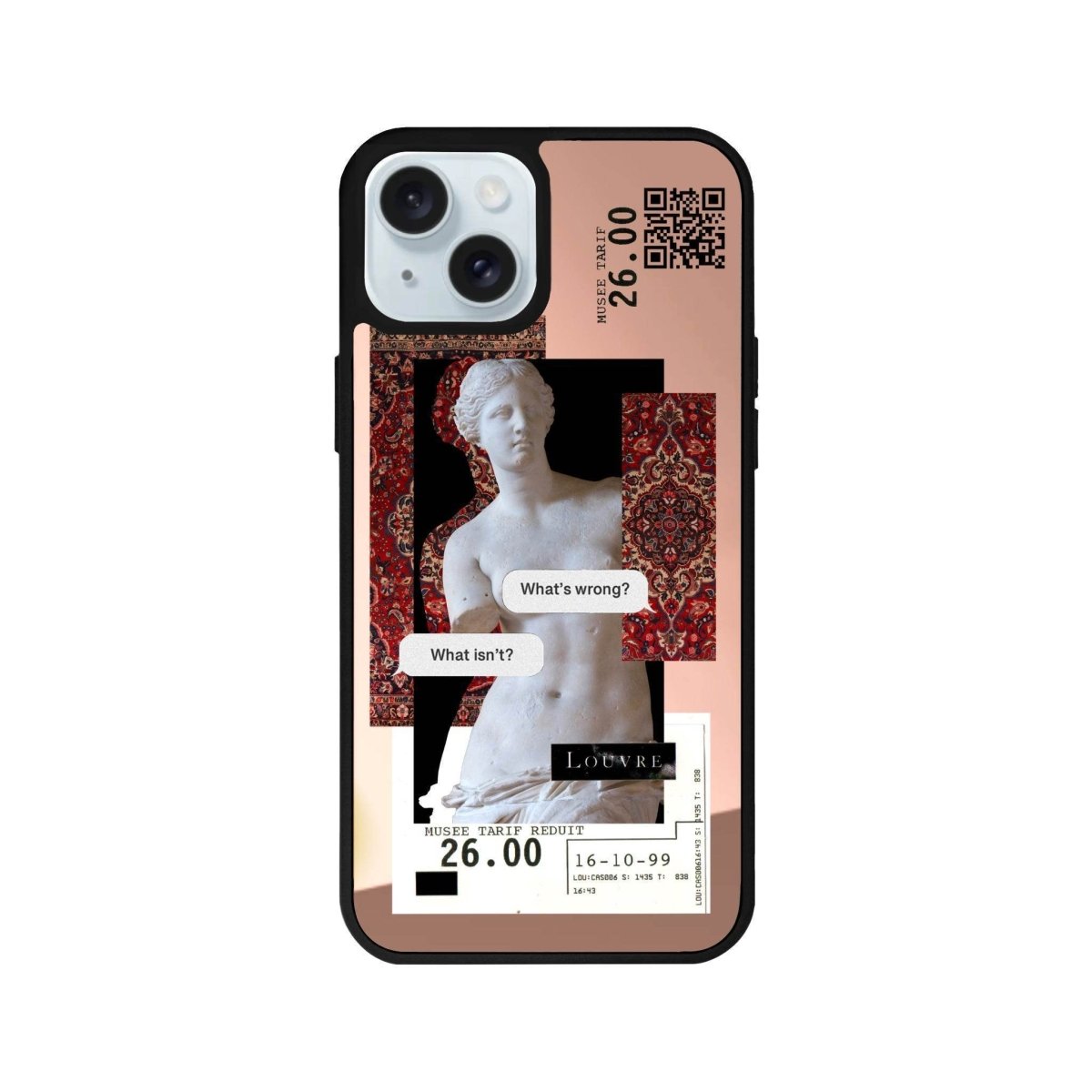 iPhone 13 PixelVenus Mirror Aynalı Telefon Kılıfı Metalik Pembe - SUMTHINCS