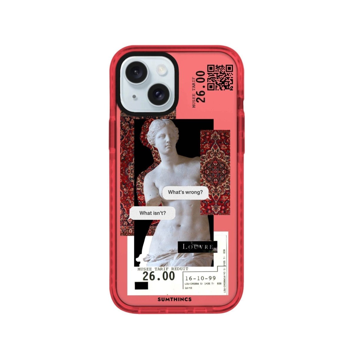 iPhone 13 PixelVenus Procase Şeffaf Telefon Kılıfı Kırmızı - SUMTHINCS