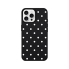 iPhone 13 Polka Dot Leather Deri Telefon Kılıfı Siyah - SUMTHINCS