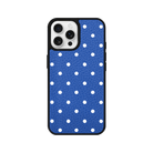iPhone 13 Polka Dot Leather Deri Telefon Kılıfı Mavi - SUMTHINCS