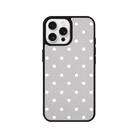 iPhone 13 Polka Dot Leather Deri Telefon Kılıfı Gri - SUMTHINCS