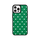 iPhone 13 Polka Dot Leather Deri Telefon Kılıfı Yeşil - SUMTHINCS