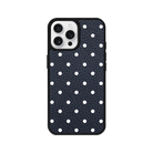 iPhone 13 Polka Dot Leather Deri Telefon Kılıfı Pasifik Mavi - SUMTHINCS