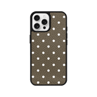 iPhone 13 Polka Dot Leather Deri Telefon Kılıfı Haki - SUMTHINCS