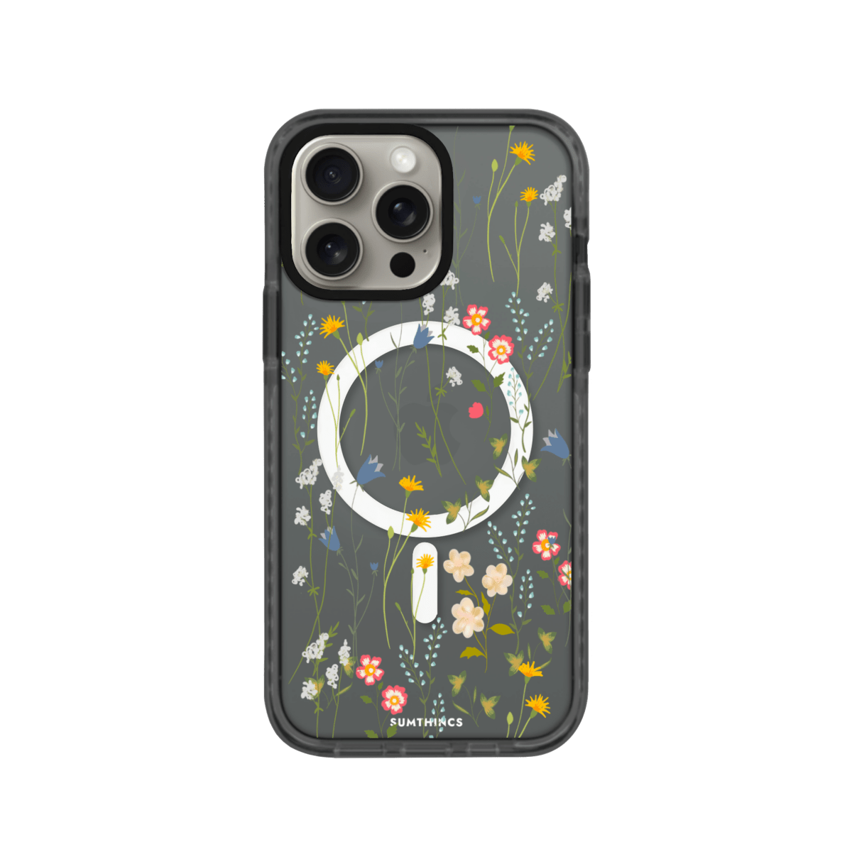 iPhone 13 Pro Max Eternal Garden Magsafe Procase Şeffaf Telefon Kılıfı Antrasit - SUMTHINCS