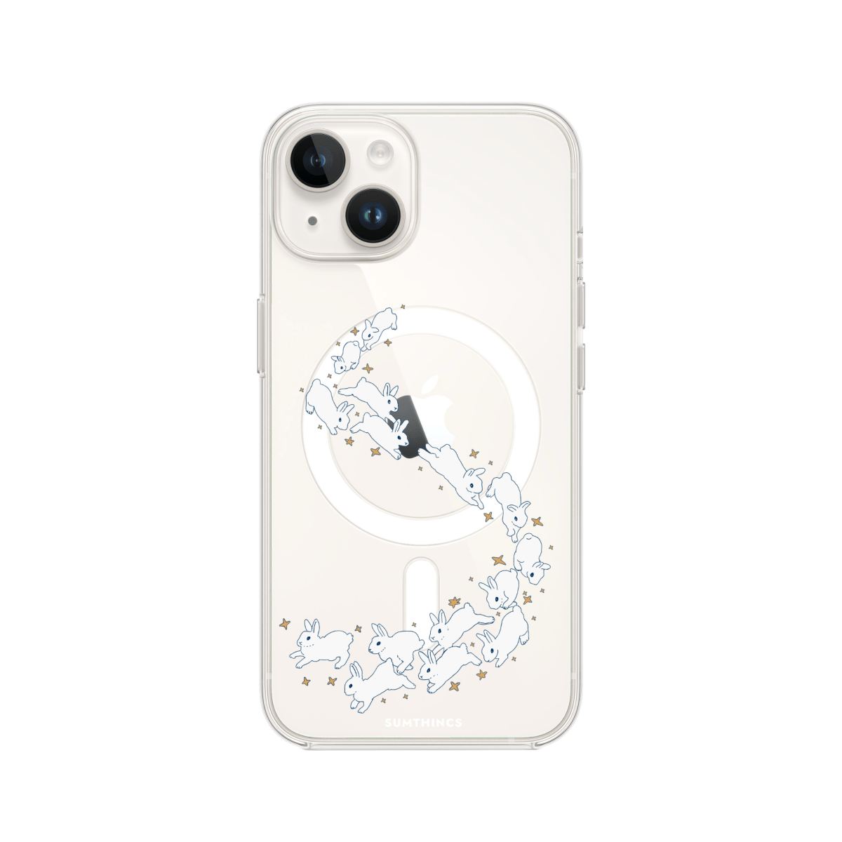 iPhone 13 Starry Bunnies Clear Magsafe Şeffaf Telefon Kılıfı - SUMTHINCS