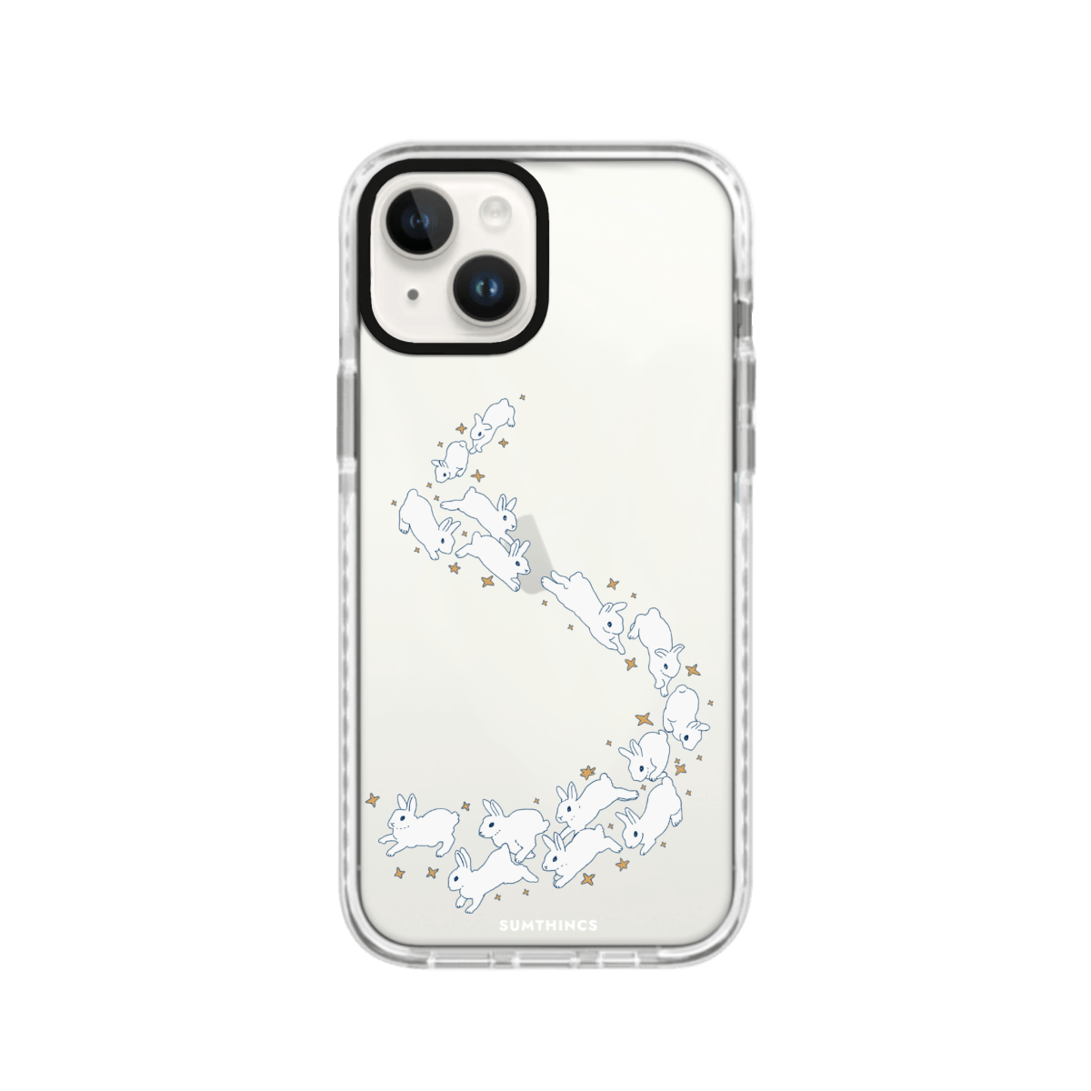 iPhone 13 Starry Bunnies Procase Şeffaf Telefon Kılıfı Beyaz Şeffaf - SUMTHINCS
