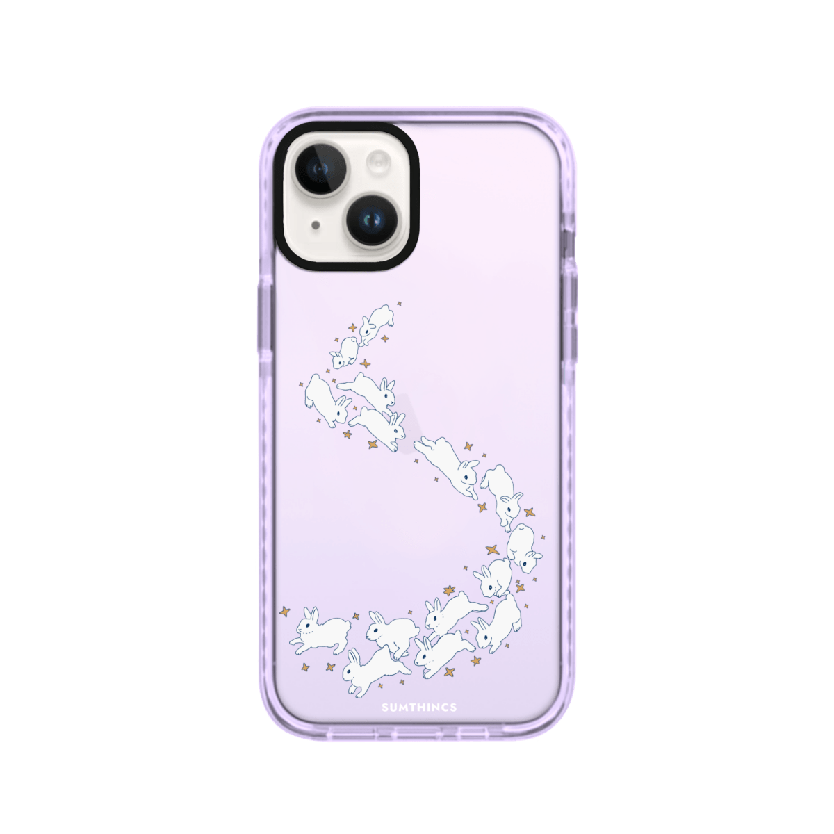 iPhone 13 Starry Bunnies Procase Şeffaf Telefon Kılıfı Lila - SUMTHINCS