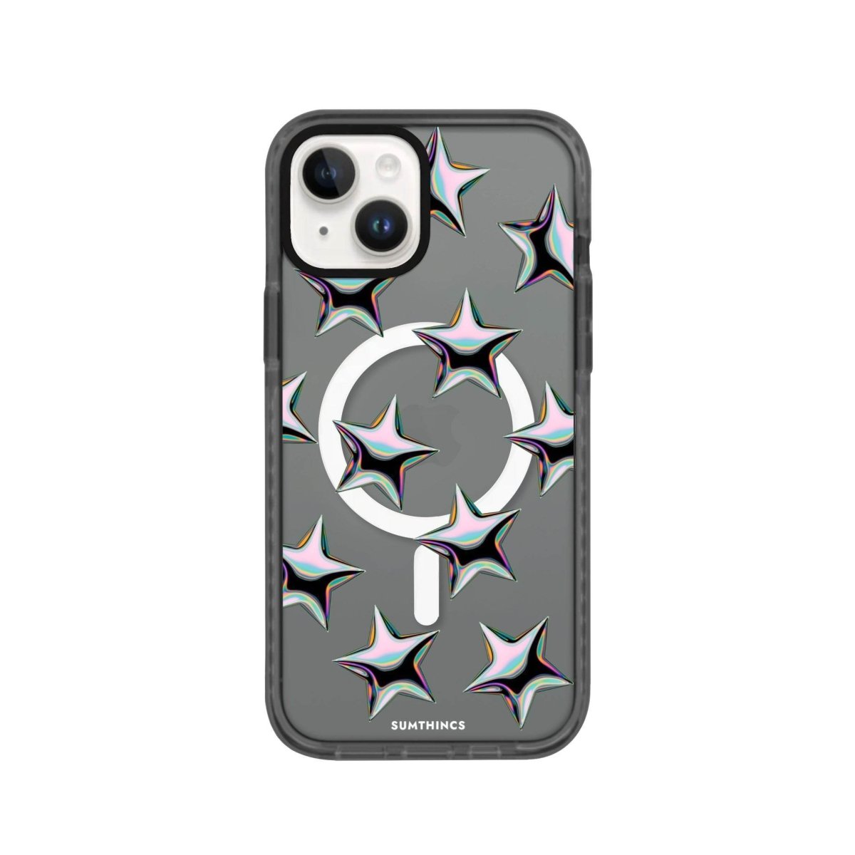 iPhone 13 Stars Magsafe Procase Şeffaf Telefon Kılıfı Antrasit - SUMTHINCS