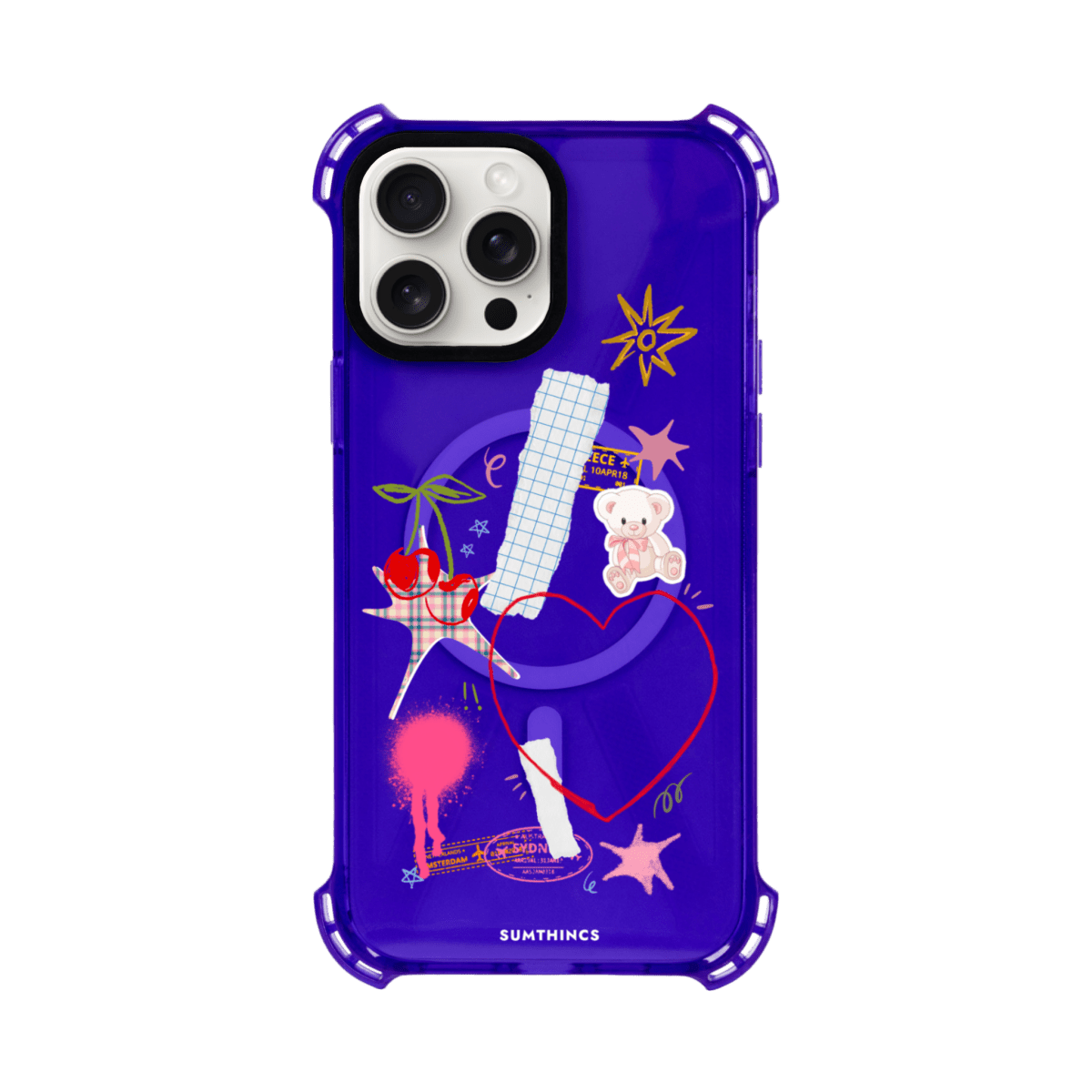 iPhone 13 Sweet Chaos Bumper Magsafe Şeffaf Telefon Kılıfı Mor - SUMTHINCS