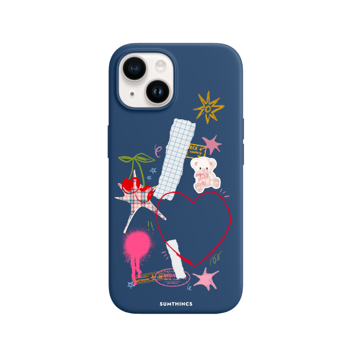 iPhone 13 Sweet Chaos Premium Telefon Kılıfı Pasifik Mavi - SUMTHINCS