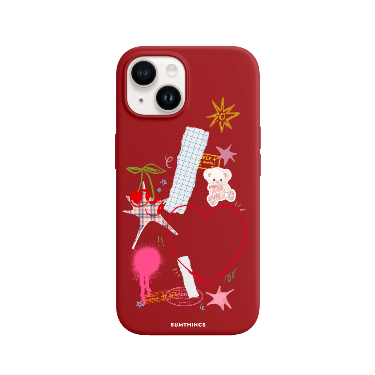 iPhone 13 Sweet Chaos Premium Telefon Kılıfı Kırmızı - SUMTHINCS