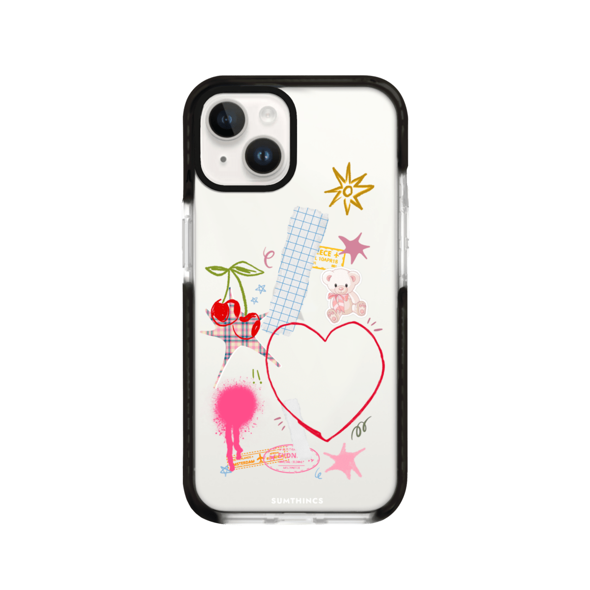 iPhone 13 Sweet Chaos Procase Şeffaf Telefon Kılıfı Siyah Şeffaf - SUMTHINCS