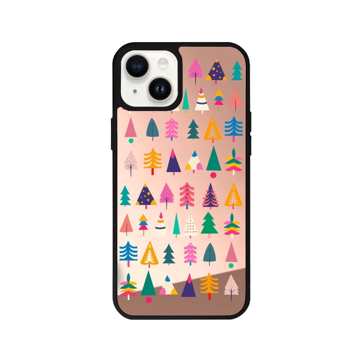 iPhone 13 Tiny Forest Mirror Aynalı Telefon Kılıfı Metalik Pembe - SUMTHINCS
