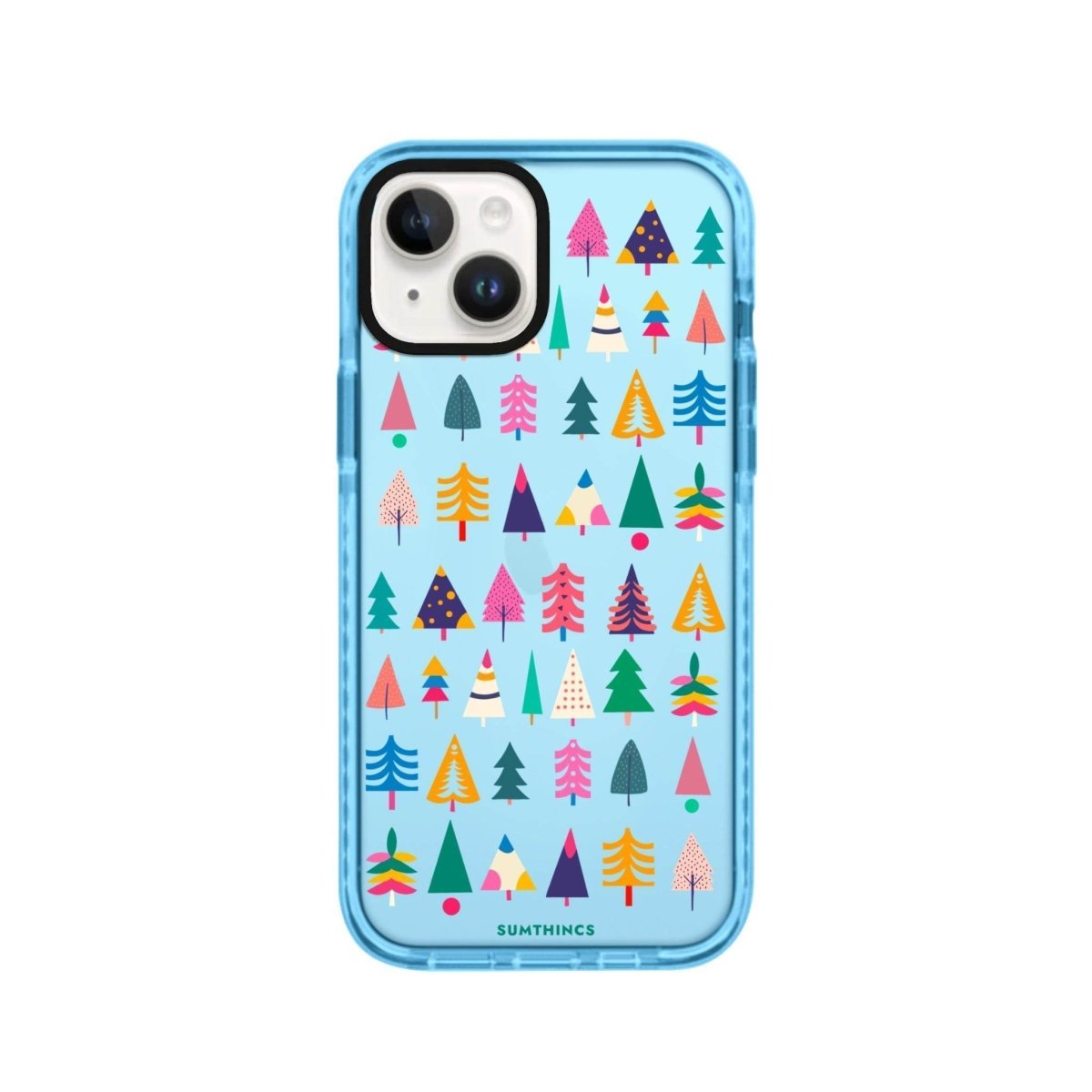 iPhone 13 Tiny Forest Procase Şeffaf Telefon Kılıfı Mavi - SUMTHINCS
