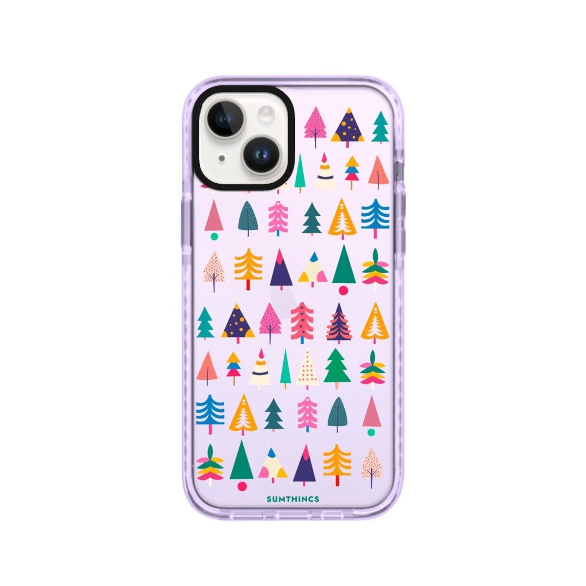 iPhone 13 Tiny Forest Procase Şeffaf Telefon Kılıfı Lila - SUMTHINCS