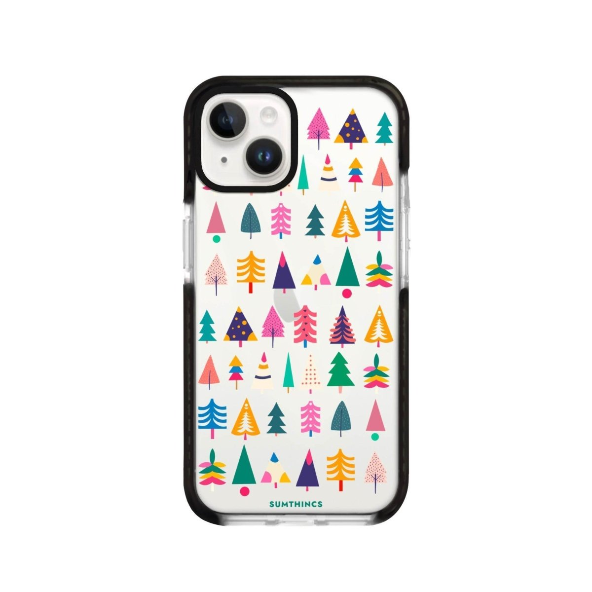 iPhone 13 Tiny Forest Procase Şeffaf Telefon Kılıfı Siyah Şeffaf - SUMTHINCS