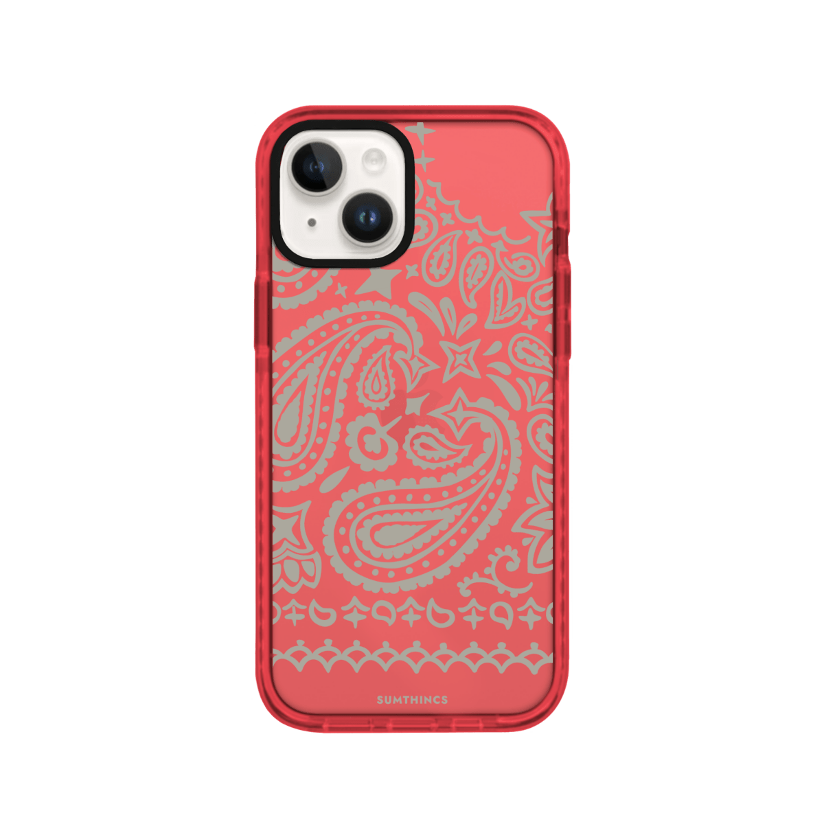 iPhone 13 Urban Bandana Procase Şeffaf Telefon Kılıfı Kırmızı - SUMTHINCS