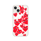 iPhone 14 Hearts Clear Magsafe Şeffaf Telefon Kılıfı - SUMTHINCS