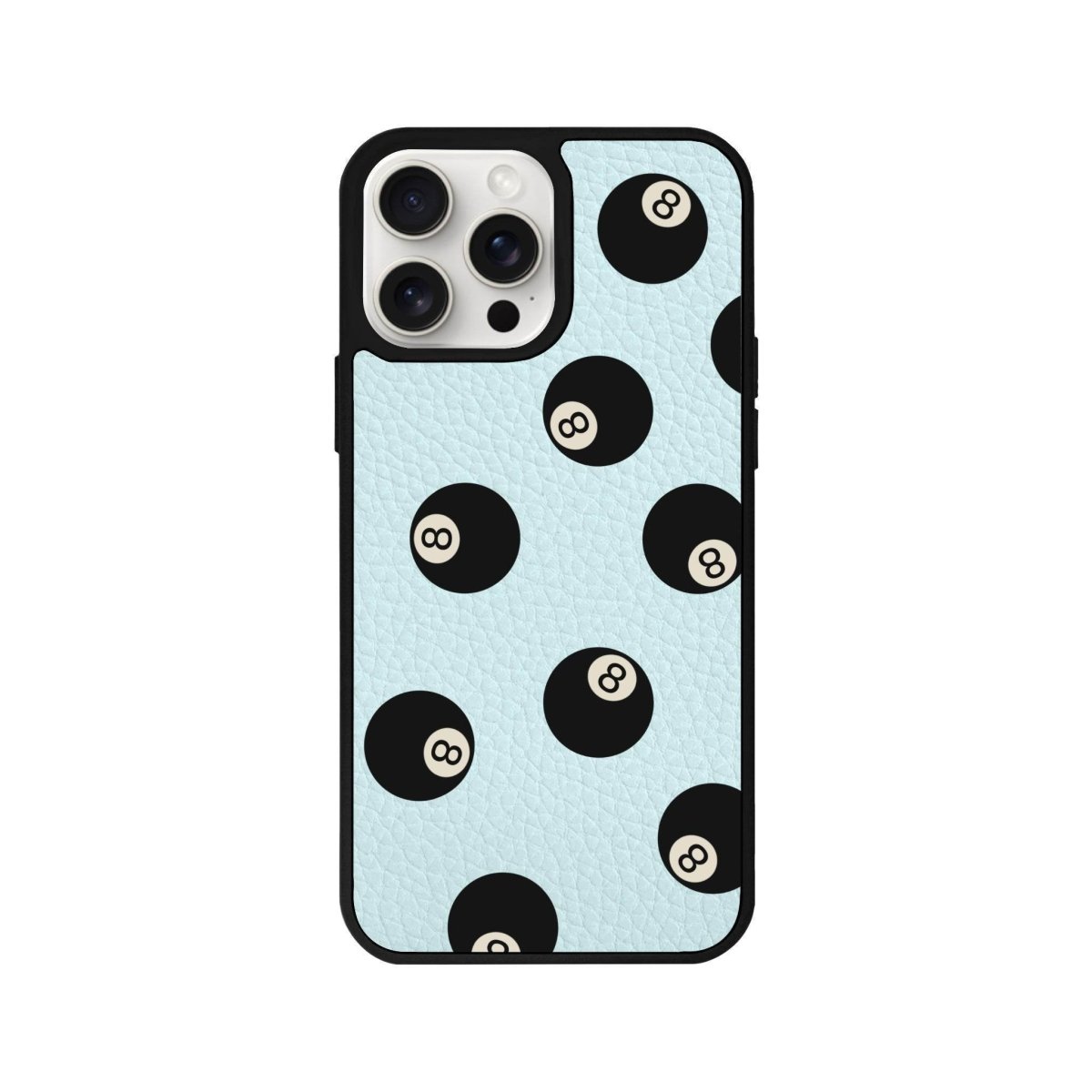 iPhone 14 Plus 8Ball Leather Vegan Deri Telefon Kılıfı Açık Mavi - SUMTHINCS
