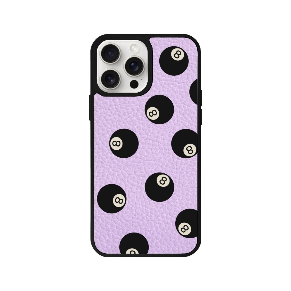 iPhone 14 Plus 8Ball Leather Vegan Deri Telefon Kılıfı Lila - SUMTHINCS