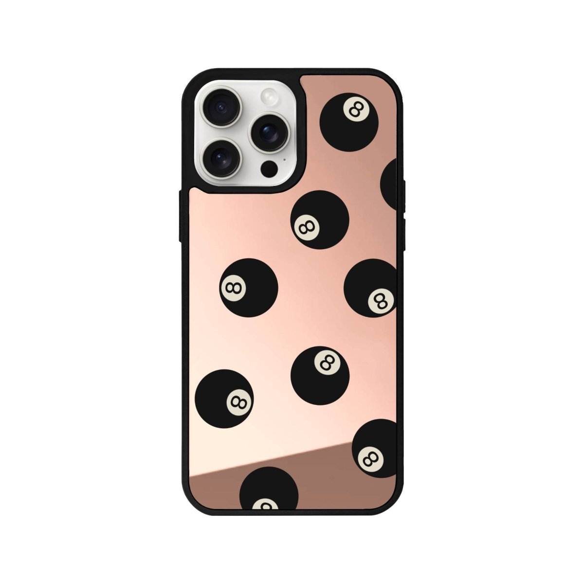iPhone 14 Plus 8Ball Mirror Aynalı Telefon Kılıfı Metalik Pembe - SUMTHINCS
