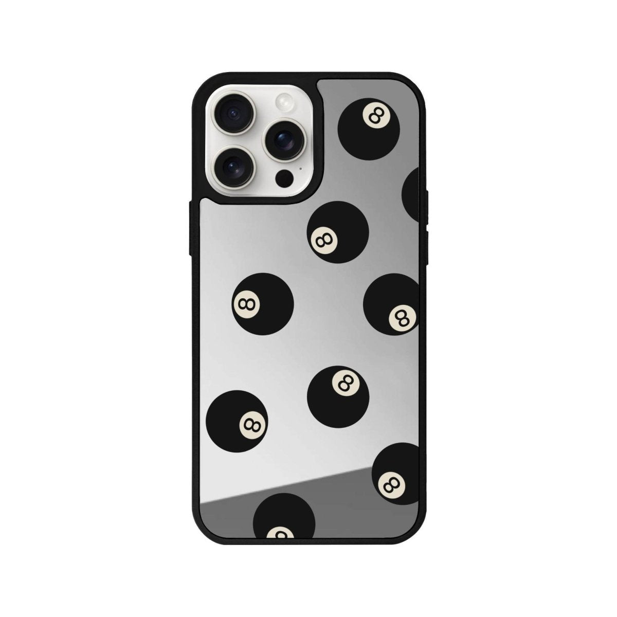 iPhone 14 Plus 8Ball Mirror Aynalı Telefon Kılıfı Gümüş - SUMTHINCS