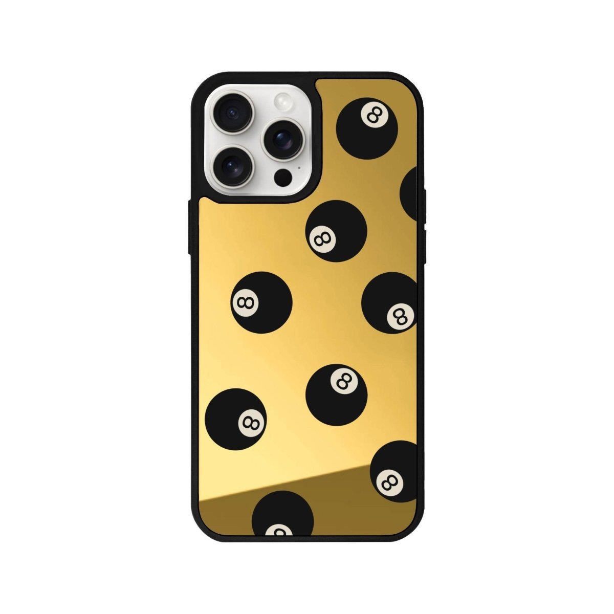 iPhone 14 Plus 8Ball Mirror Aynalı Telefon Kılıfı Altın - SUMTHINCS