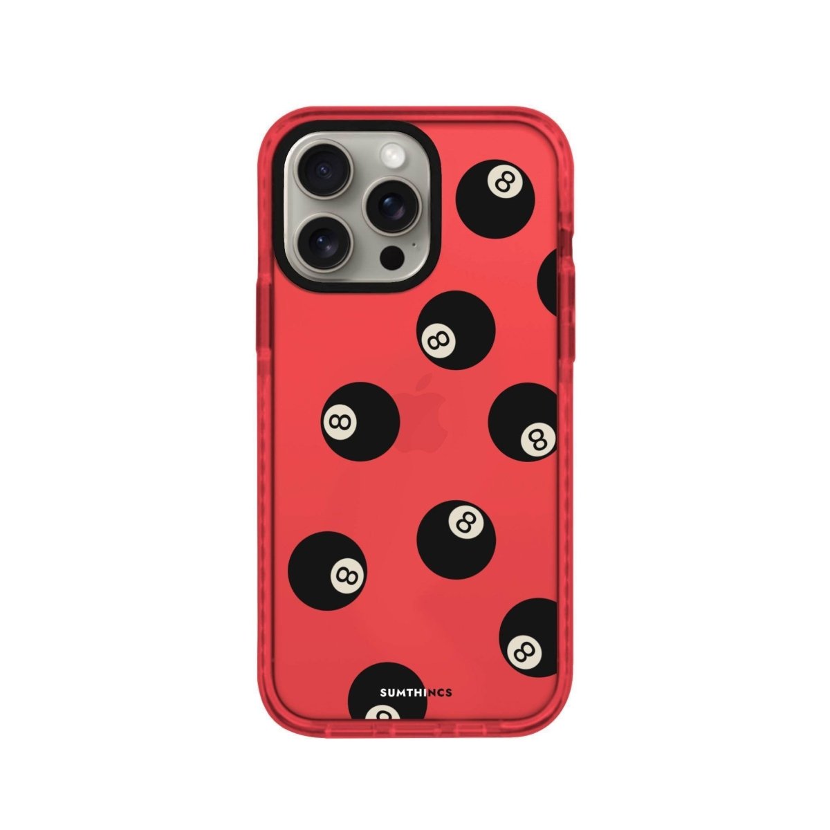 iPhone 14 Plus 8Ball Procase Şeffaf Telefon Kılıfı Kırmızı - SUMTHINCS
