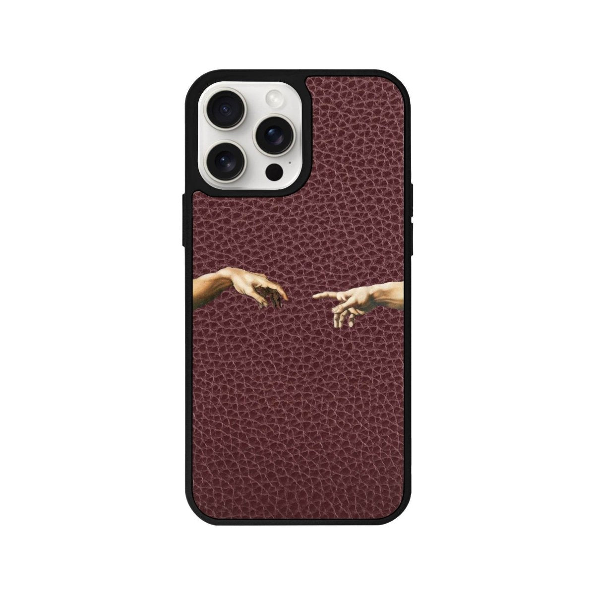 iPhone 14 Plus Adam's Creation Leather Vegan Deri Telefon Kılıfı Bordo - SUMTHINCS