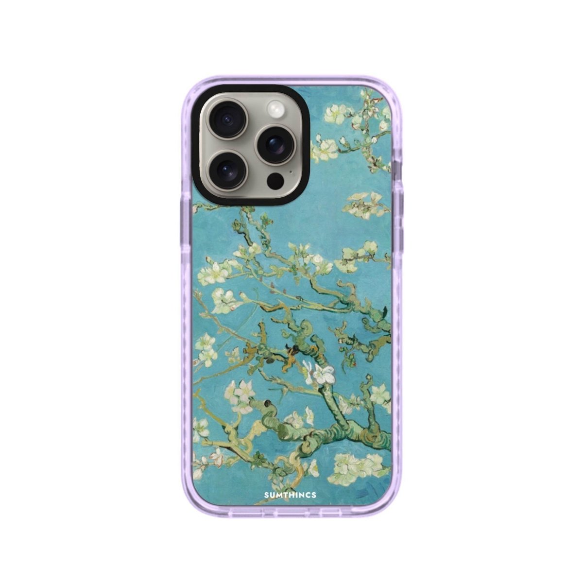 iPhone 14 Plus Almond Blossoms Procase Şeffaf Telefon Kılıfı Lila - SUMTHINCS